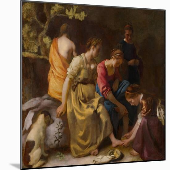 Diana and her Companions, c.1655-56-Johannes Vermeer-Mounted Giclee Print