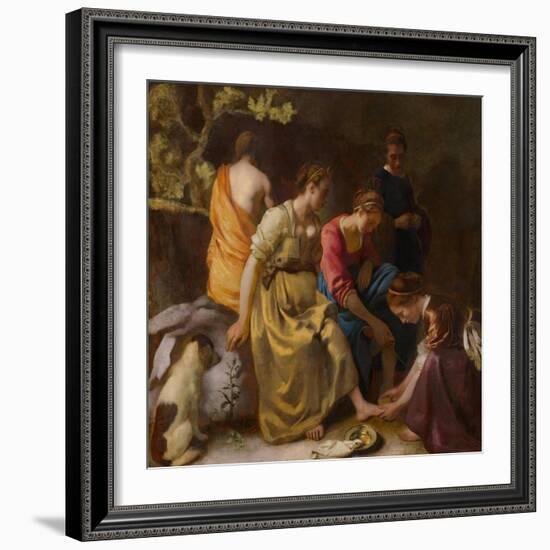 Diana and her Companions, c.1655-56-Johannes Vermeer-Framed Giclee Print