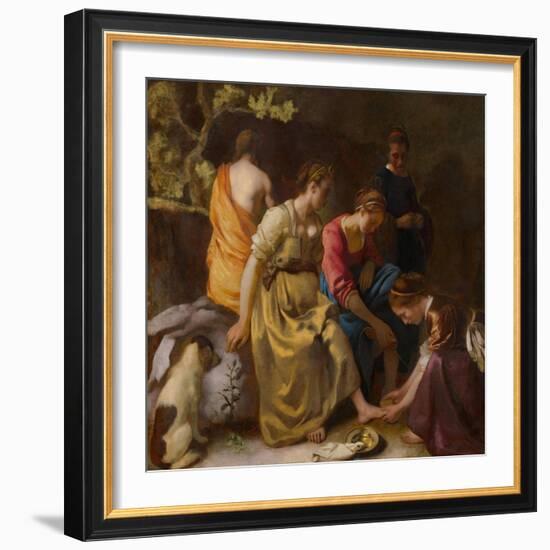 Diana and her Companions, c.1655-56-Johannes Vermeer-Framed Giclee Print