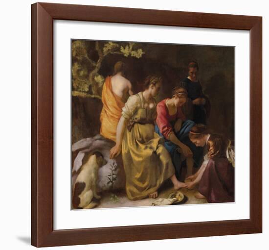 Diana and Her Companions-Jan Vermeer-Framed Premium Giclee Print