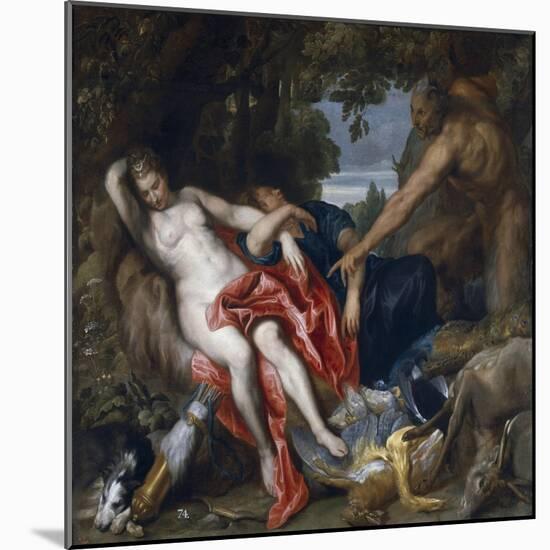 Diana and Her Nymph Surprised by Satyr-Sir Anthony Van Dyck-Mounted Giclee Print