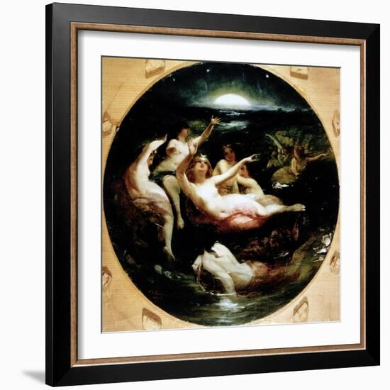 Diana and Her Nymphs, 1850-John George Naish-Framed Giclee Print