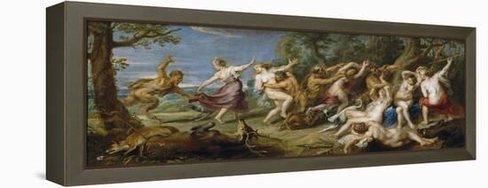 Diana and Her Nymphs Surprised by Satyrs, 1638-1640-Peter Paul Rubens-Framed Premier Image Canvas