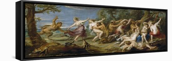 Diana and Her Nymphs Surprised by Satyrs, 1638-1640-Peter Paul Rubens-Framed Premier Image Canvas