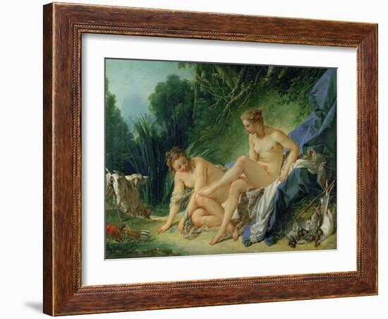 Diana Bathing, 1742-Francois Boucher-Framed Giclee Print