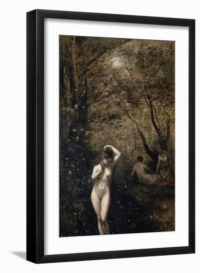 Diana Bathing, 1873-1874-Jean-Baptiste-Camille Corot-Framed Giclee Print