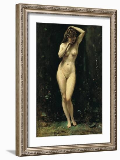 Diana Bathing (The Fountain)-Jean-Baptiste-Camille Corot-Framed Giclee Print