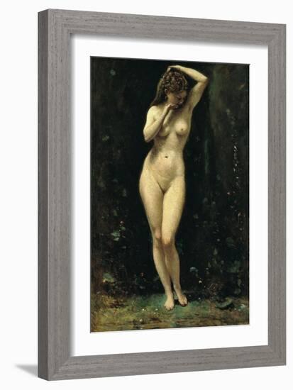 Diana Bathing (The Fountain)-Jean-Baptiste-Camille Corot-Framed Giclee Print