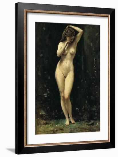 Diana Bathing (The Fountain)-Jean-Baptiste-Camille Corot-Framed Giclee Print