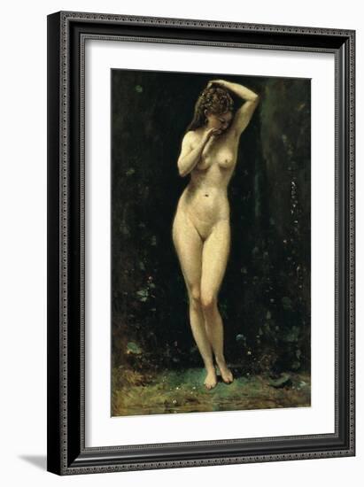 Diana Bathing (The Fountain)-Jean-Baptiste-Camille Corot-Framed Giclee Print