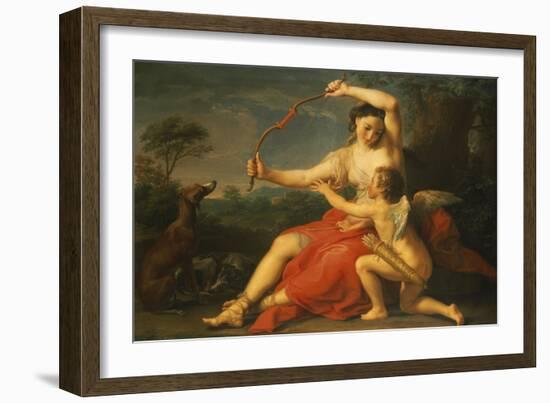 Diana Breaking Cupid's Bow, 1761-Pompeo Batoni-Framed Giclee Print