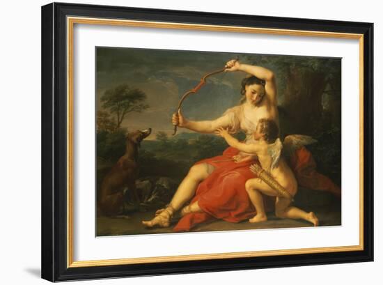 Diana Breaking Cupid's Bow, 1761-Pompeo Batoni-Framed Giclee Print