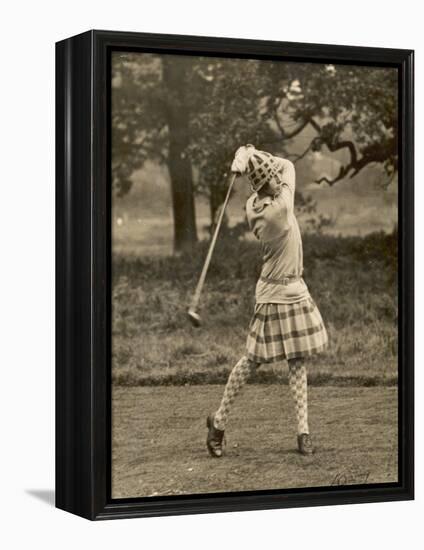 Diana Fishwick in Action at Stoke Poges Where She Won a Championship in 1927-null-Framed Premier Image Canvas
