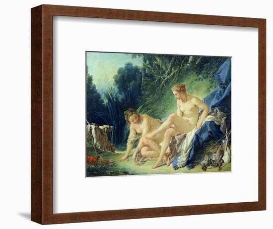 Diana Getting out of Her Bath, 1742-Francois Boucher-Framed Premium Giclee Print