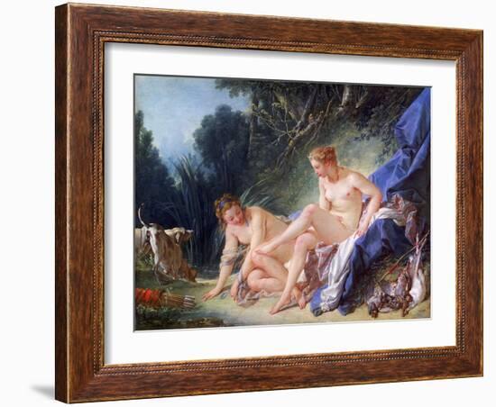 Diana Getting Out of Her Bath, 1742-François Boucher-Framed Giclee Print