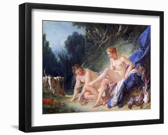 Diana Getting Out of Her Bath, 1742-François Boucher-Framed Giclee Print