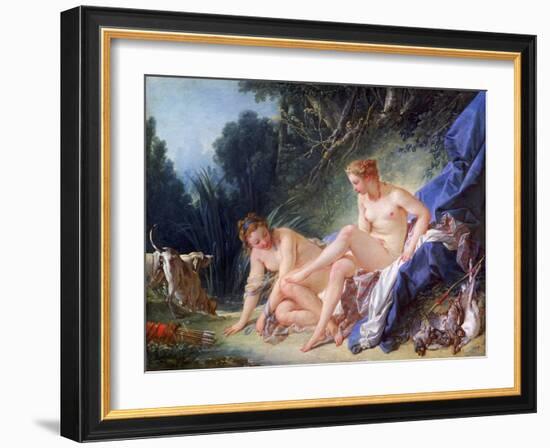 Diana Getting Out of Her Bath, 1742-François Boucher-Framed Giclee Print