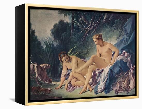 'Diana Leaving the Bath with One of Her Companions', 1742, (1911)-Francois Boucher-Framed Premier Image Canvas