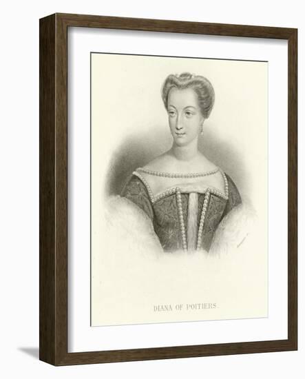 Diana of Poitiers-Alphonse Marie de Neuville-Framed Giclee Print