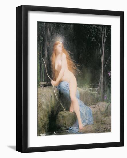 Diana (Oil on Panel)-Jules Joseph Lefebvre-Framed Giclee Print