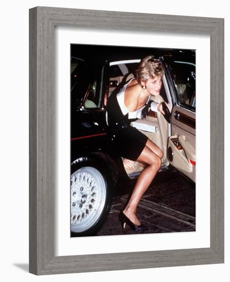 Diana Princess of Wales June 1997. One of the Dresses to Be Autioned in New York-null-Framed Photographic Print