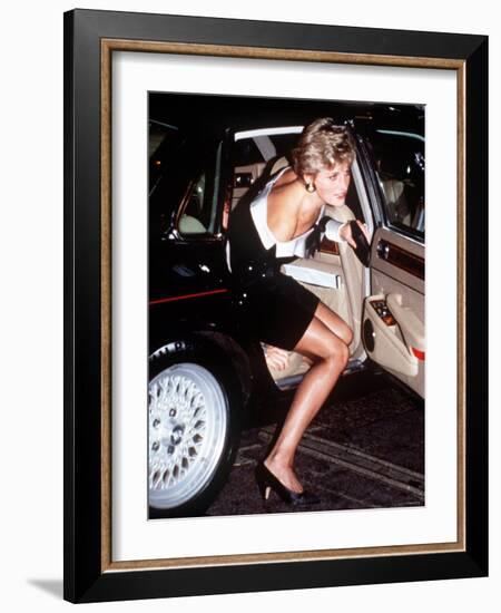 Diana Princess of Wales June 1997. One of the Dresses to Be Autioned in New York-null-Framed Photographic Print