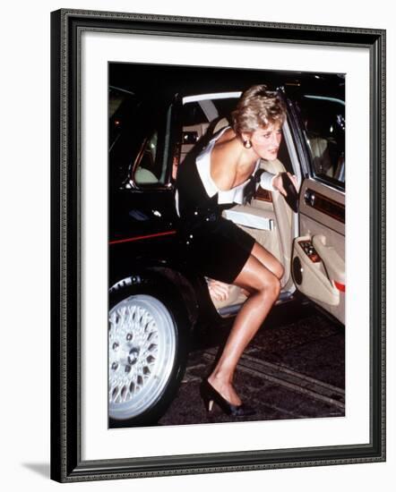 Diana Princess of Wales June 1997. One of the Dresses to Be Autioned in New York-null-Framed Photographic Print