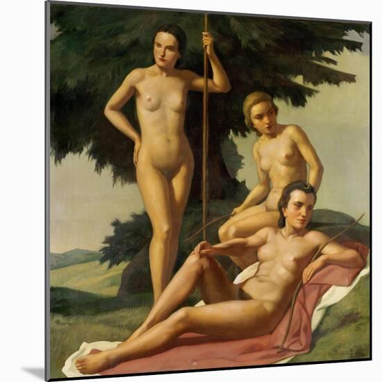 Diana's rest. Around 1940 Canvas.-Ivo Saliger-Mounted Giclee Print