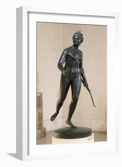 Diana the Huntress, 1790-Jean-Antoine Houdon-Framed Giclee Print