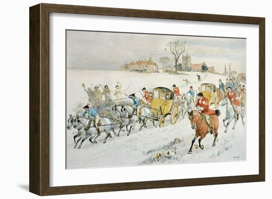 Diana Wood's Wedding: Returning from Church-Randolph Caldecott-Framed Giclee Print