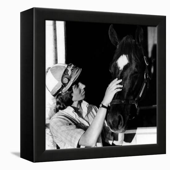 Diane Crump, the First Woman to Ride in the Kentucky Derby, with Her Horse Fathom, 1970-null-Framed Stretched Canvas