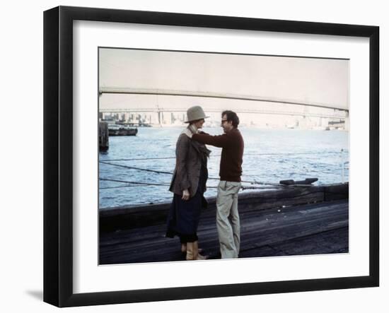 Diane Keaton and Woody Allen ANNIE HALL, 1977 directed by Woody Allen (photo)-null-Framed Photo