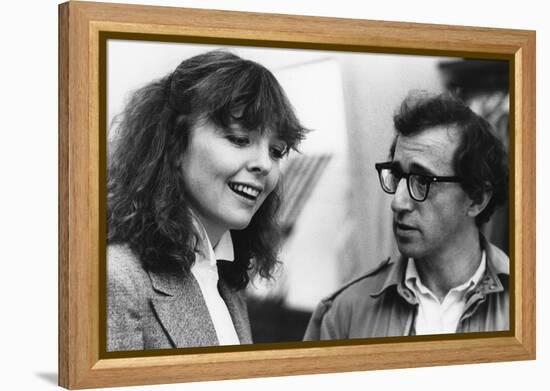 Diane Keaton and Woody Allen MANHATTAN, 1979 directed by Woody Allen (b/w photo)-null-Framed Stretched Canvas