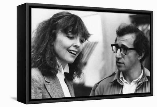 Diane Keaton and Woody Allen MANHATTAN, 1979 directed by Woody Allen (b/w photo)-null-Framed Stretched Canvas