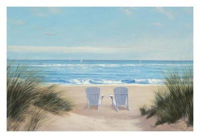Summer Moments II Diane Romanello Coastal Ocean Beach Panel Print Poster 32x14