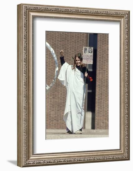 Diane Schollander Protesting Pro Abortion at University of Pennsylvania Campus, 1970-Art Rickerby-Framed Photographic Print