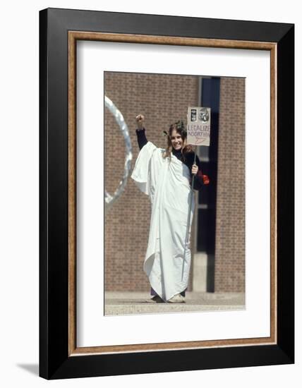 Diane Schollander Protesting Pro Abortion at University of Pennsylvania Campus, 1970-Art Rickerby-Framed Photographic Print