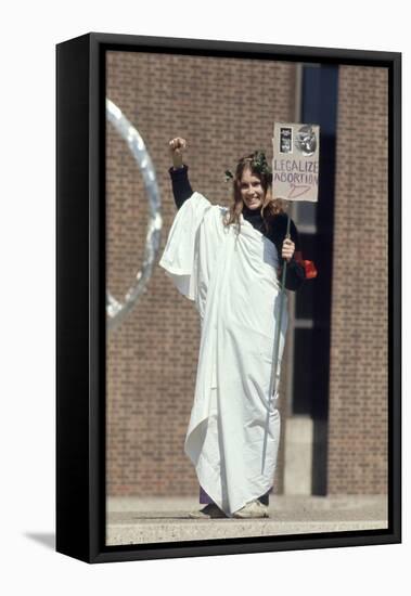 Diane Schollander Protesting Pro Abortion at University of Pennsylvania Campus, 1970-Art Rickerby-Framed Premier Image Canvas