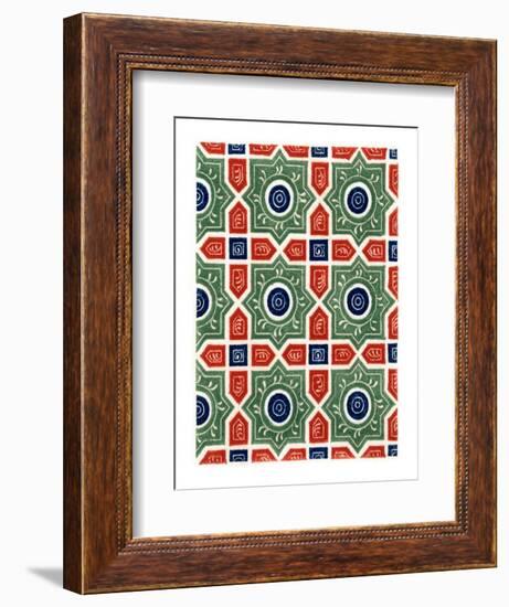 Diapered Ornament, 14th Century-Henry Shaw-Framed Giclee Print