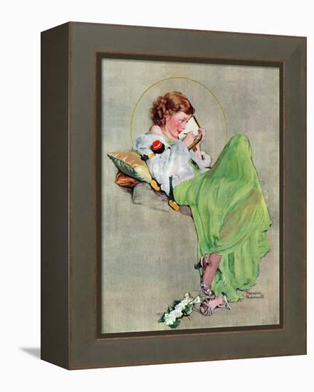 "Diary", June 17,1933-Norman Rockwell-Framed Premier Image Canvas