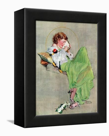 "Diary", June 17,1933-Norman Rockwell-Framed Premier Image Canvas