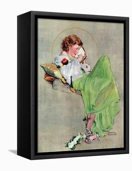 "Diary", June 17,1933-Norman Rockwell-Framed Premier Image Canvas