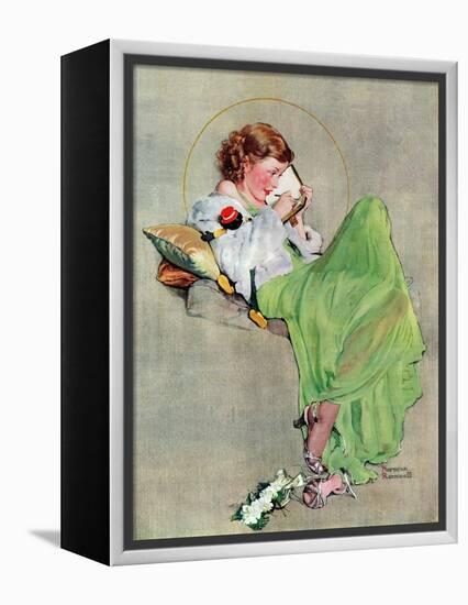 "Diary", June 17,1933-Norman Rockwell-Framed Premier Image Canvas