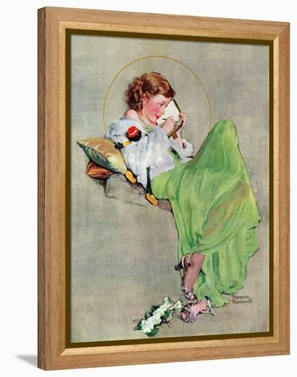 "Diary", June 17,1933-Norman Rockwell-Framed Premier Image Canvas