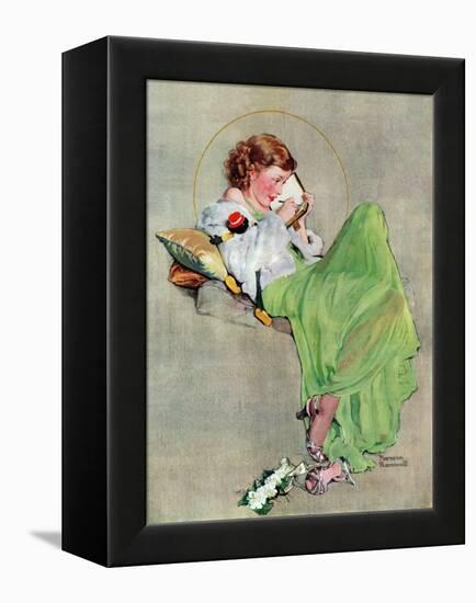 "Diary", June 17,1933-Norman Rockwell-Framed Premier Image Canvas