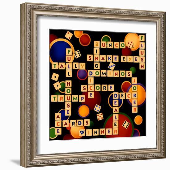 Dice, Bunco and Dominos-Kate Ward Thacker-Framed Giclee Print