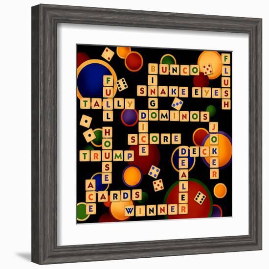 Dice, Bunco and Dominos-Kate Ward Thacker-Framed Giclee Print