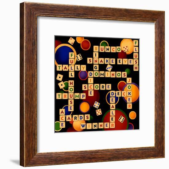 Dice, Bunco and Dominos-Kate Ward Thacker-Framed Giclee Print