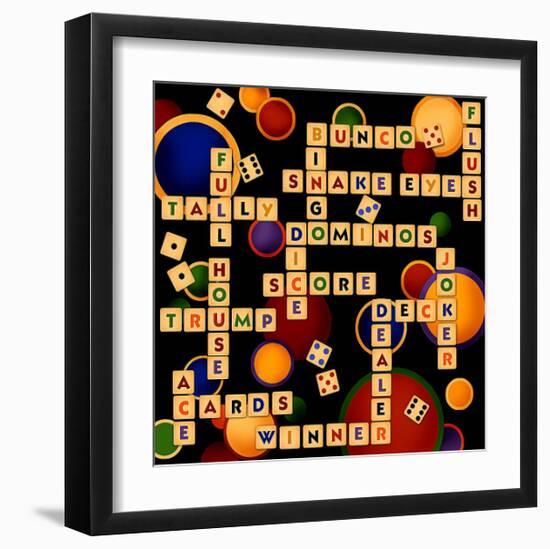 Dice, Bunco and Dominos-Kate Ward Thacker-Framed Giclee Print