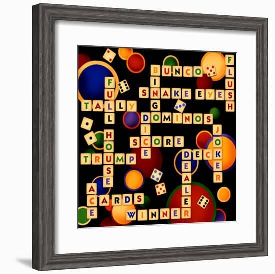 Dice, Bunco and Dominos-Kate Ward Thacker-Framed Giclee Print